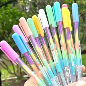 Rainbow color gel pen