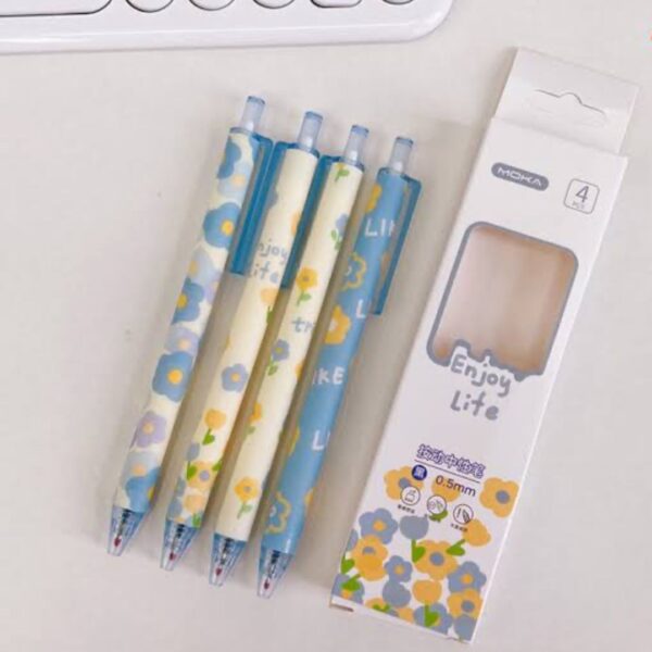 kawaii floral click pen