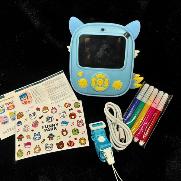 Printable blue fox kids camera
